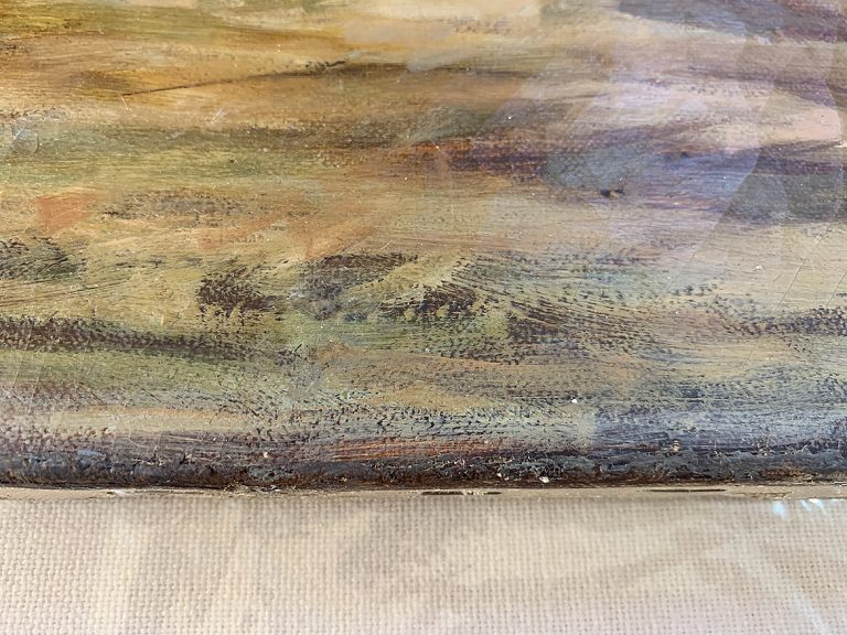 ⑩ 補彩完了：補彩は充填部分や絵具の欠落部分にのみ施します。